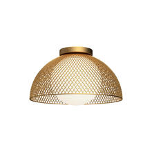 Alora Lighting FM402513GDOP - Haven 12-in Gold/Opal Matte Glass 1 Light Flush Mount