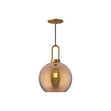 Alora Lighting PD601710AGCP - Soji 10-in Aged Gold/Copper Glass 1 Light Pendant