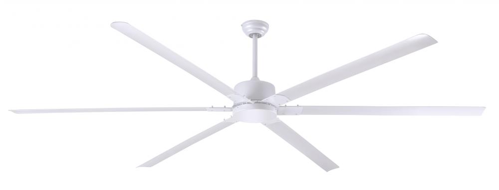 96&#34; White Industrial Ceiling Fan with Downrod Mount