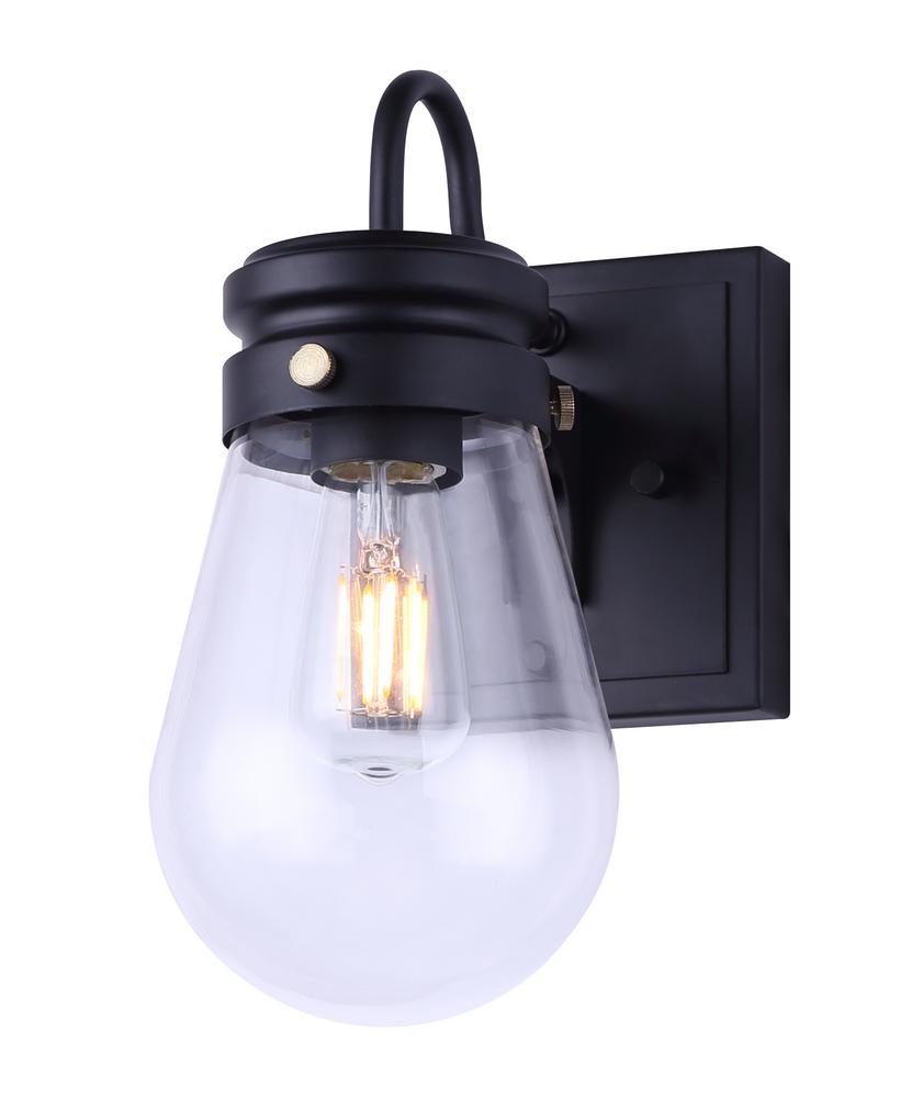 House Matte Black Sconce