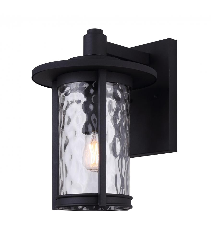 Leon 1 Light Outdoor Lantern, Black Finish