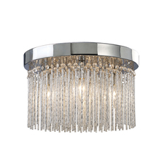 Canarm IFM454A15CH9 - Monaco, 4 Lt Flush-Mount, Aluminium + Crystal, 40W G9, 15" x 8 3/4"