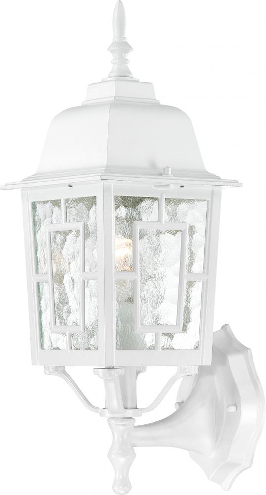 Banyan - 1 Light 17&#34; Wall Lantern with Clear Water Glass - White Finish