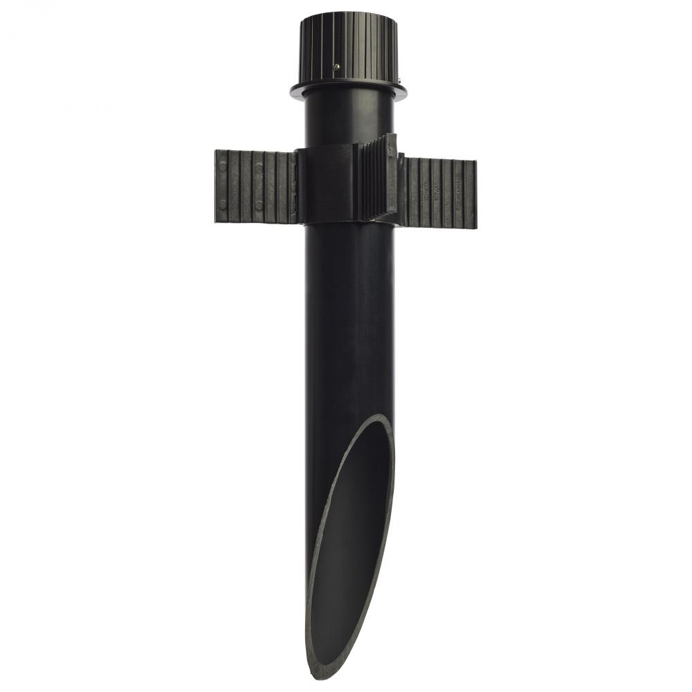 3 Inch Diameter Mounting Post; PVC; Matte Black