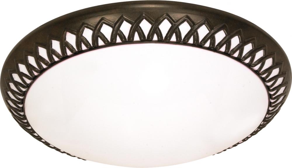 Rustica - 3 Light CFL - 17&#34; - Flush Mount - (3) 18w GU24 / Lamps Included