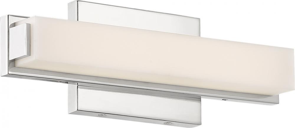 Slick - 13&#34; LED Vanity with White Acrylic Diffuser - Polished Nickel Finish