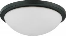 Nuvo 60/2945 - 2-Light Dome Flush Mount Lighting Fixture in Aged Bronze Finish with White Glass and (2) 13W GU24