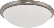 Nuvo 60/2947 - 4-Light Dome Flush Mount Lighting Fixture in Brushed Nickel Finish with White Glass and (4) 13W GU24