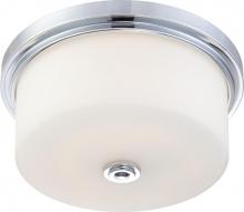 Nuvo 60/4592 - Soho - 3 Light Large Flush with Satin White Glass - Polished Chrome Finish