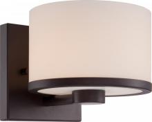 Nuvo 60/5571 - Celine - 1 Light Vanity with Satin White Glass - Venetian Bronze Finish