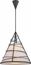Nuvo 62/453 - Toro - LED Cone Pendant with Jute Fabric Shade