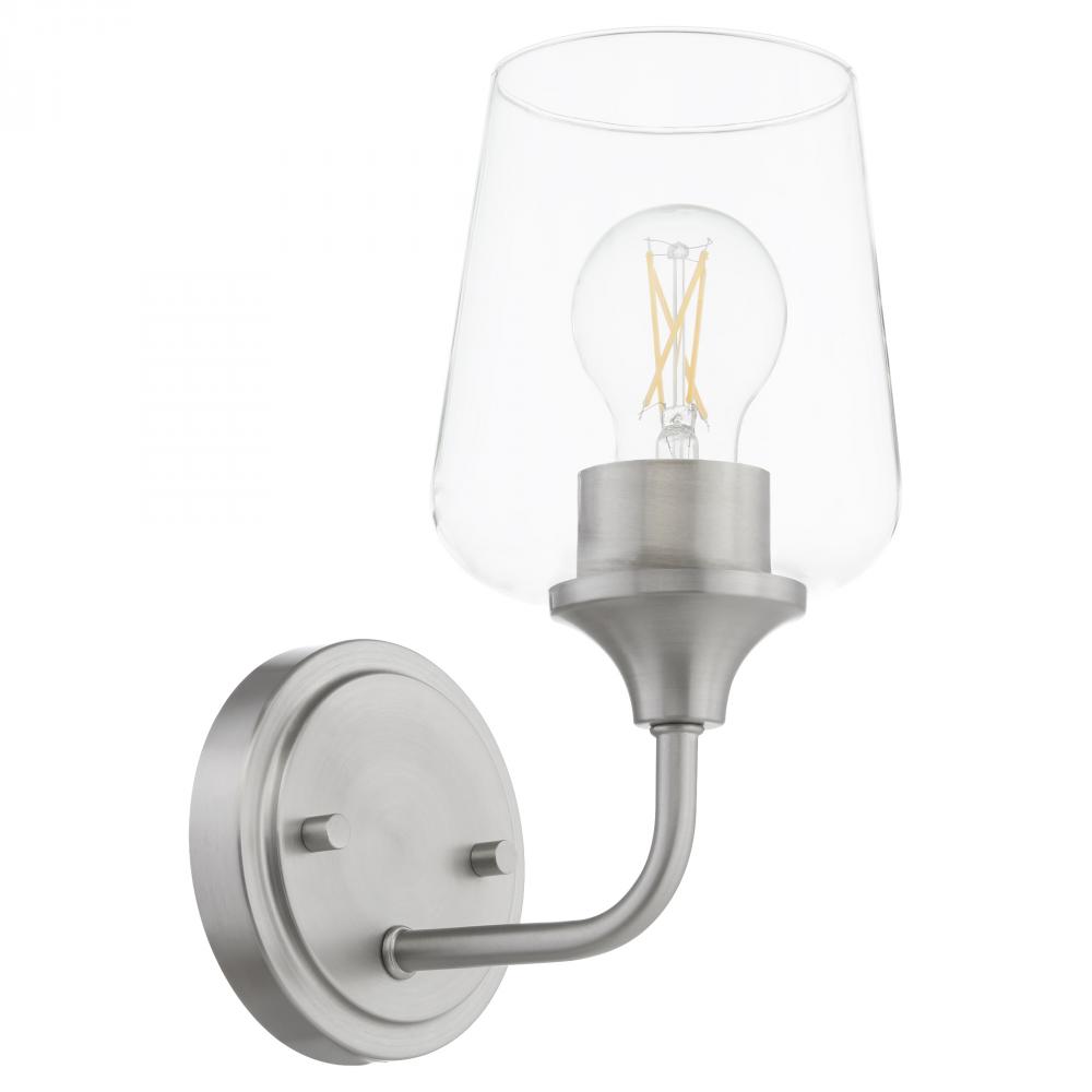 Raymond 1 Light Wall Mount, Satin Nickel