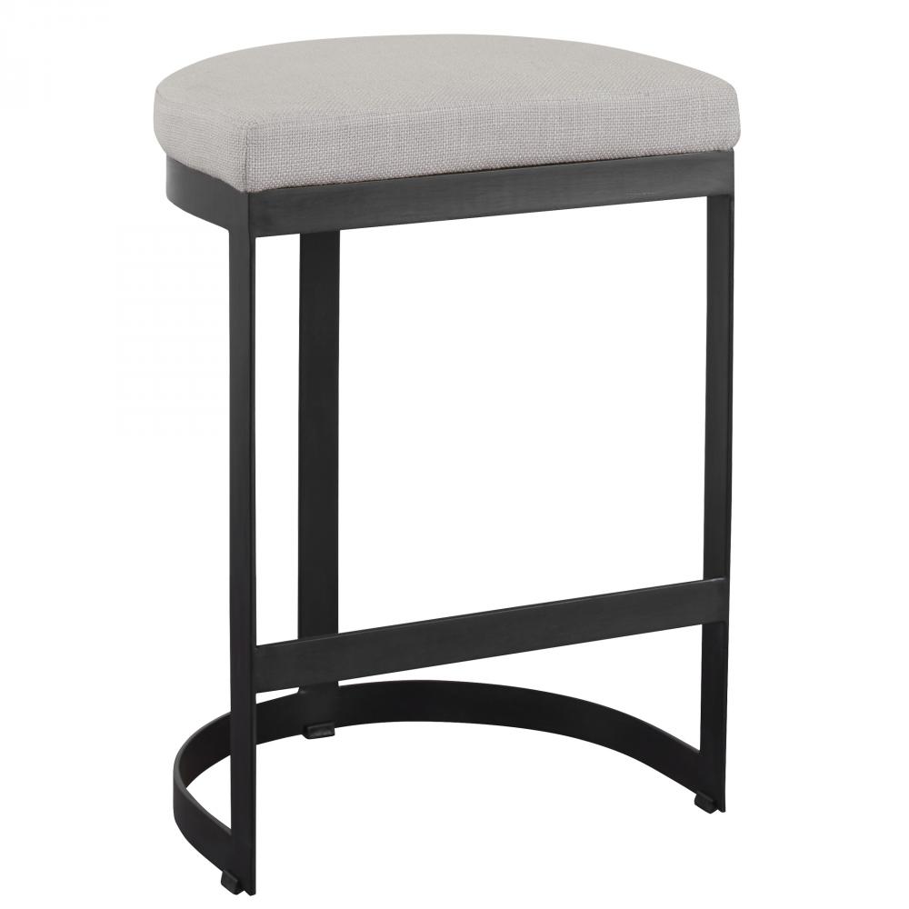 Ivanna Black Iron Counter Stool