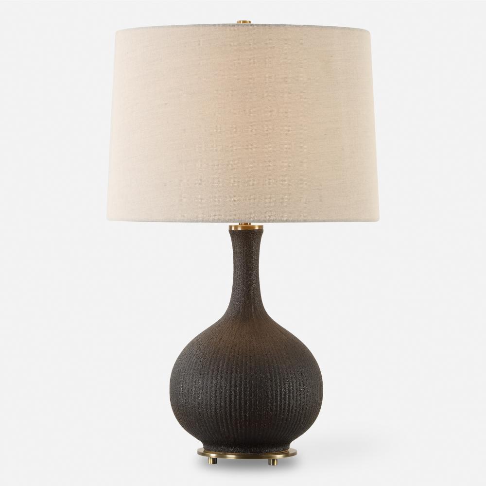 Uttermost Rimini Black Glaze Table Lamp