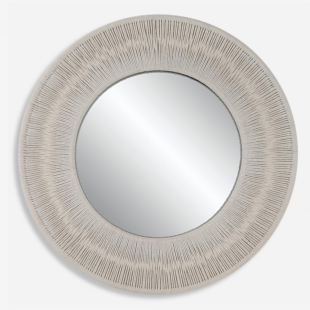 Sailor&#39;s Knot White Small Round Mirror