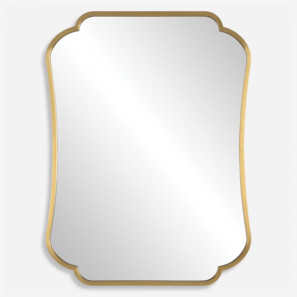 Athena Brushed Brass Mirror