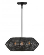 Hinkley 40383BLK - Small Convertible Drum Chandelier