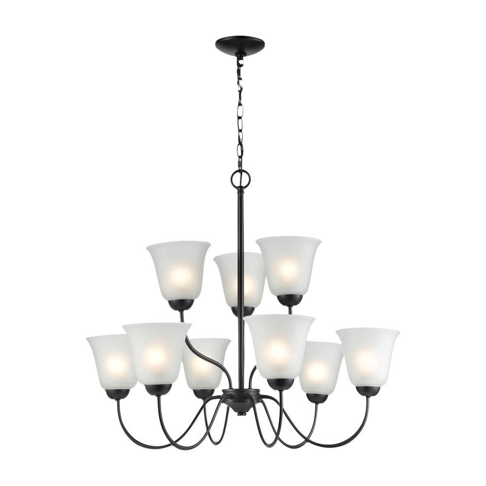 Thomas - Conway 26&#39;&#39; Wide 9-Light Chandelier - Oil Rubbed Bronze