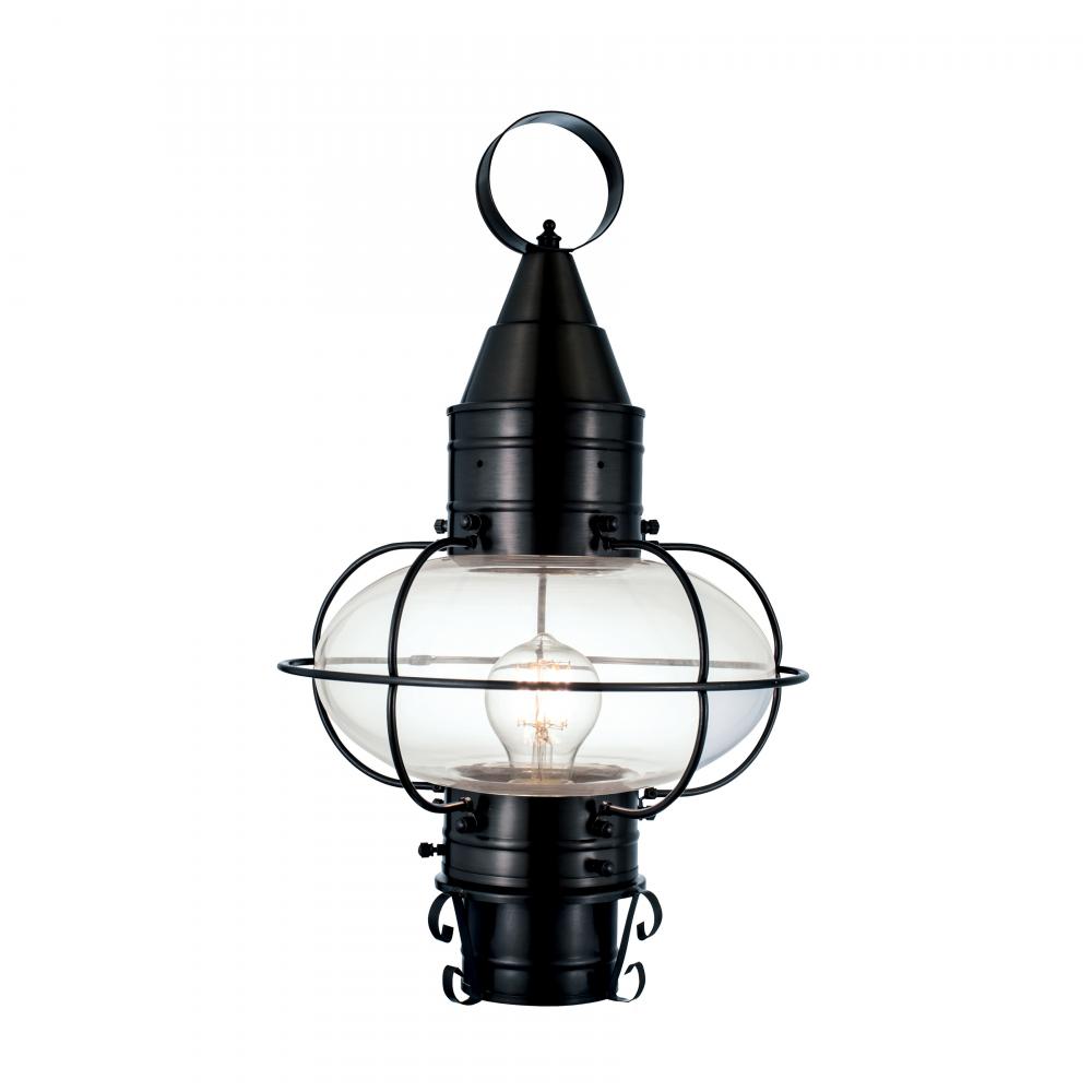 Classic Onion 17.5&#39;&#39; High 1-Light Outdoor Post Light - Black