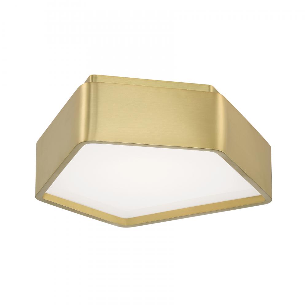 Fenway 12.25&#39;&#39; Wide Integrated LED Flush Mount - Satin Brass