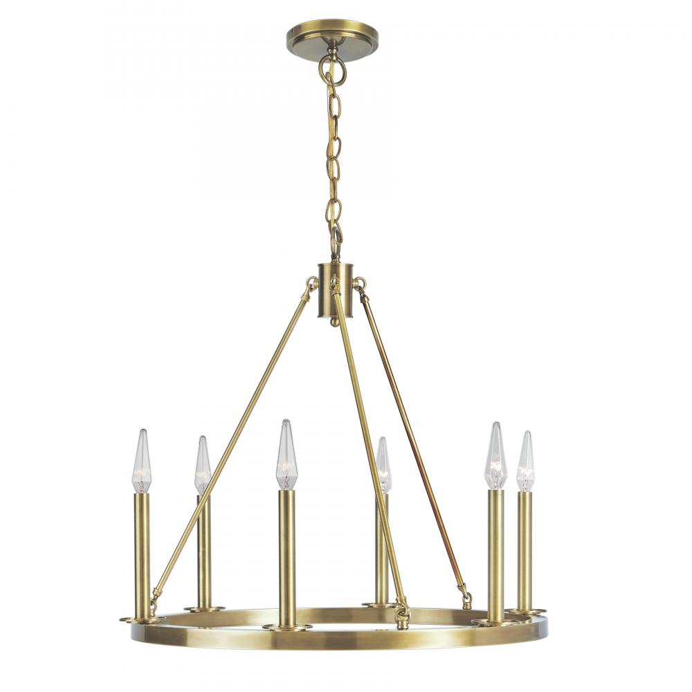 Martin 24&#39;&#39; Wide 6-Light Chandelier - Bronze