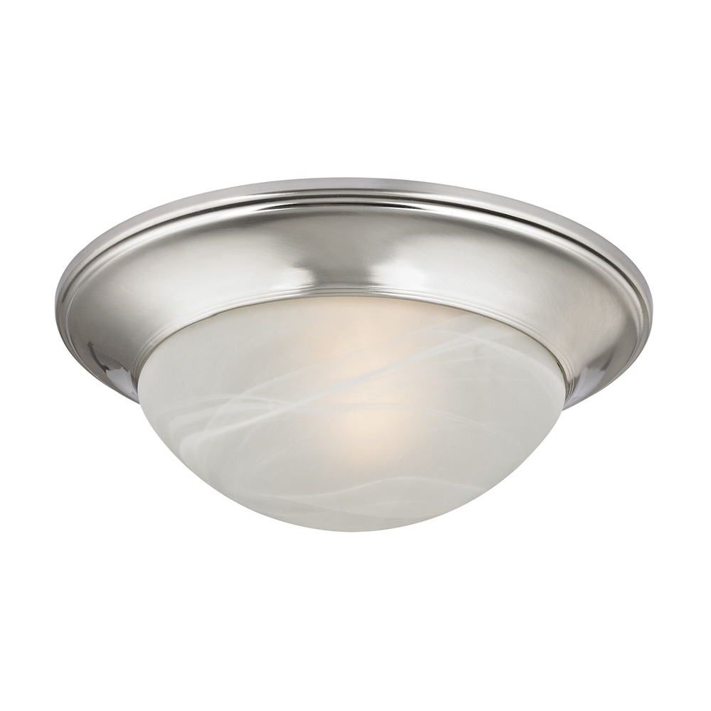 Thomas - Flushmounts 12&#39;&#39; Wide 1-Light Flush Mount - Brushed Nickel