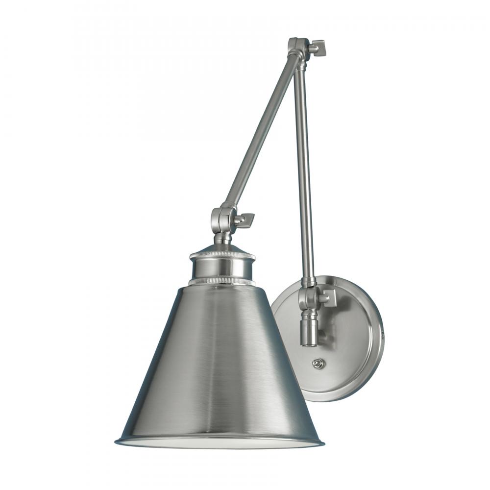 Aidan 18.5&#39;&#39; High 1-Light Swingarm Sconce - Brushed Nickel