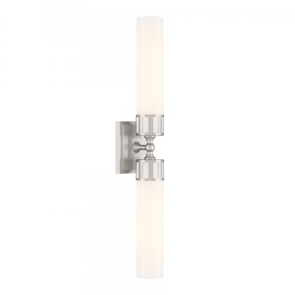 Astor 24.5&#39;&#39; Wide 2-Light Sconce - Brushed Nickel