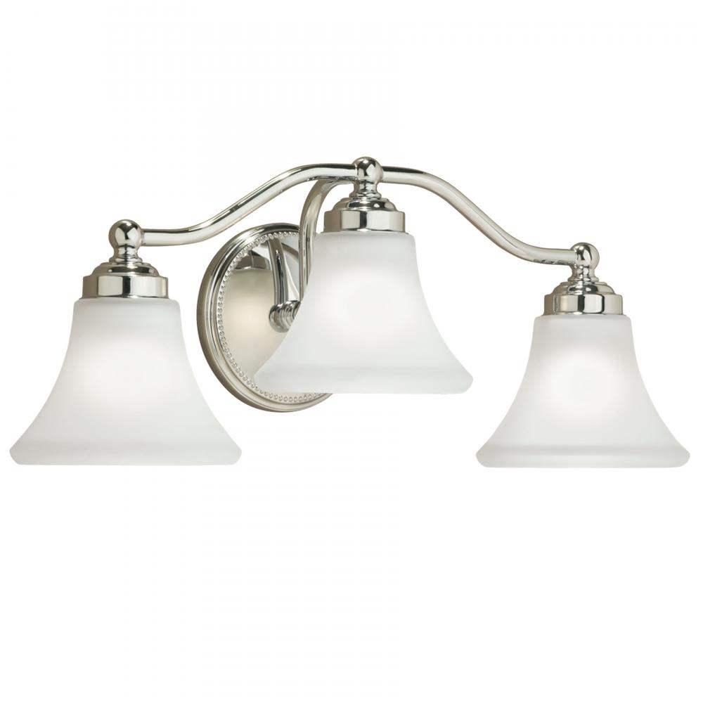 Soleil 22.25&#39;&#39; Wide 3-Light Vanity Light - Chrome