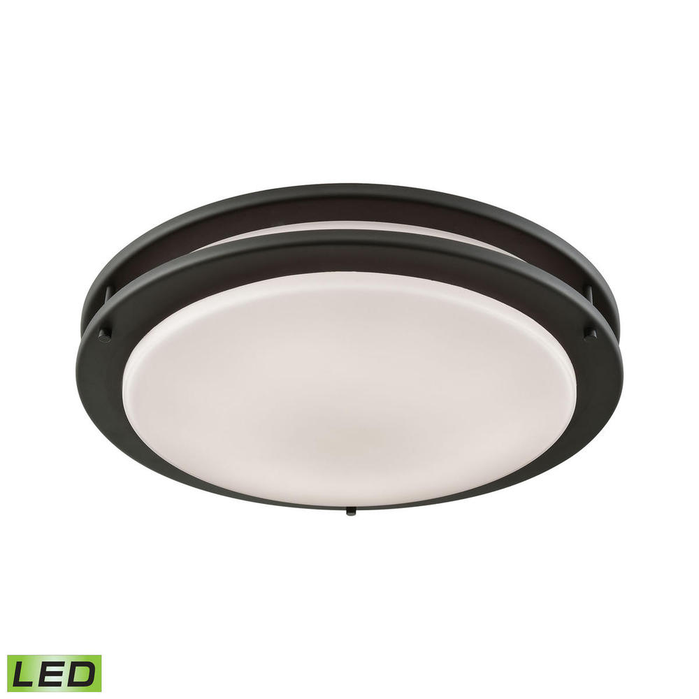 Thomas - Clarion 14&#39;&#39; Wide 1-Light Flush Mount - Oil Rubbed Bronze