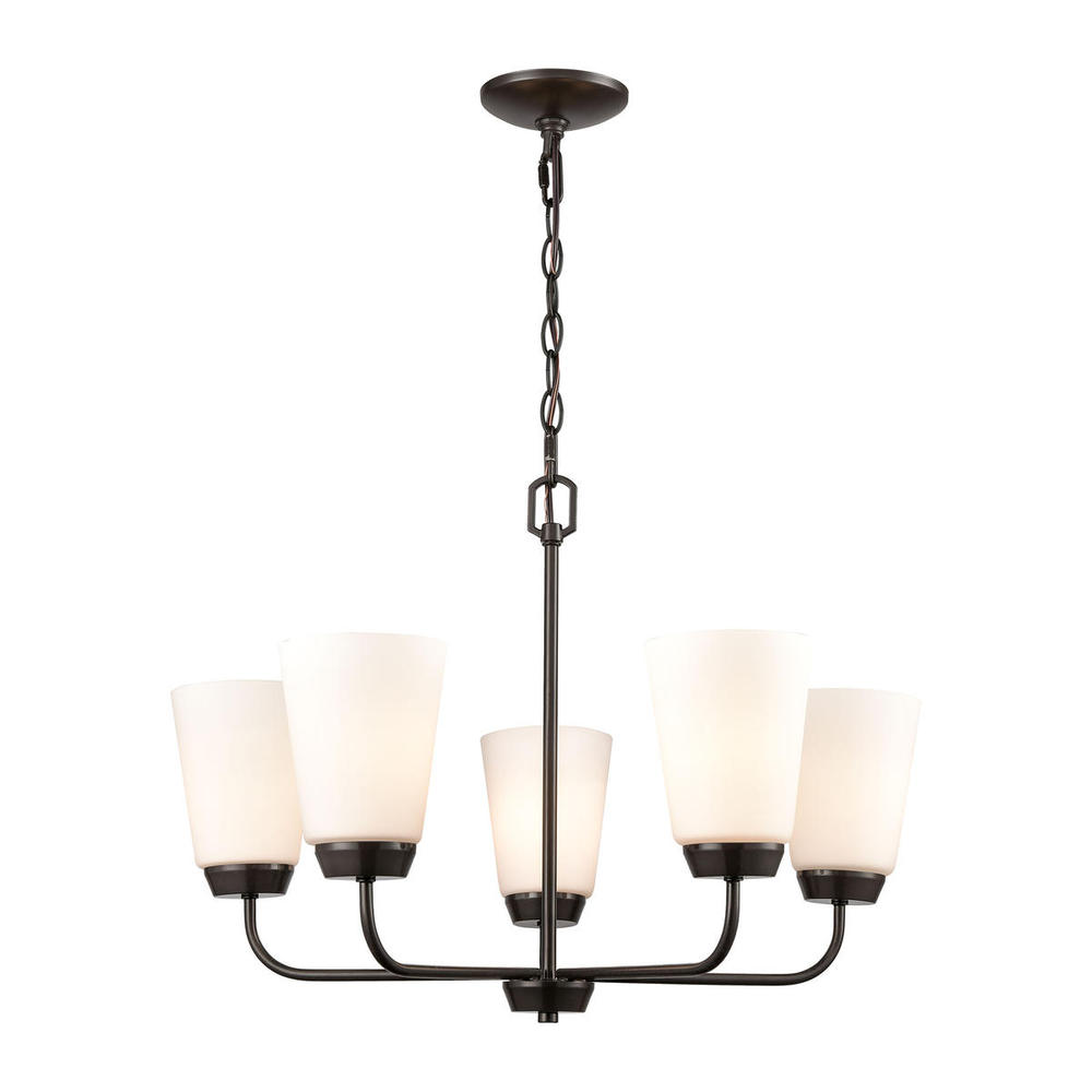 Thomas - Winslow 25&#39;&#39; Wide 5-Light Chandelier - Oil Rubbed Bronze