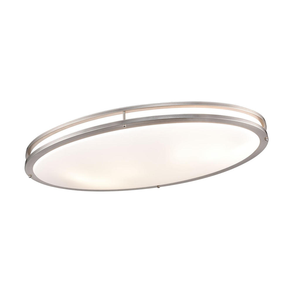 Thomas - Clarion 32.5&#39;&#39; Wide 6-Light Flush Mount - Brushed Nickel