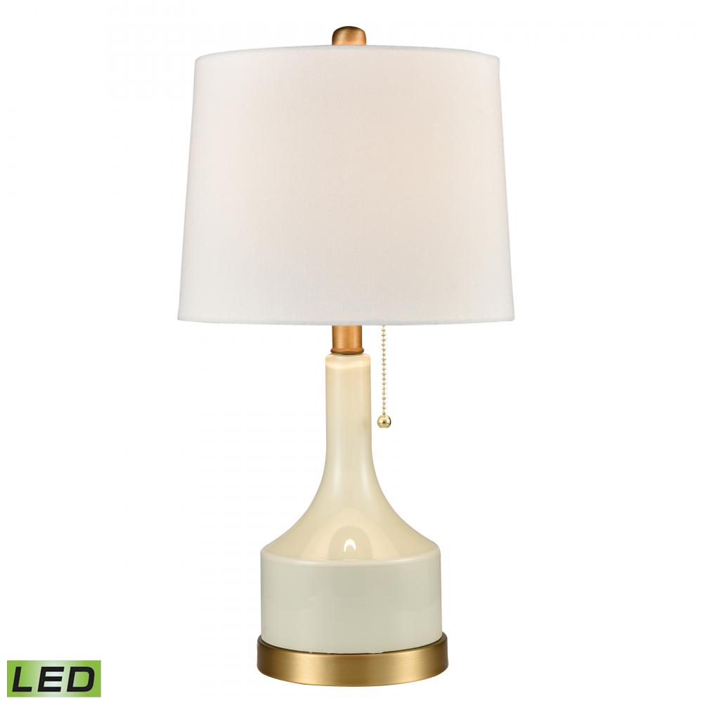 Small But Strong 21&#39;&#39; High 1-Light Table Lamp - White - Includes LED Bulb