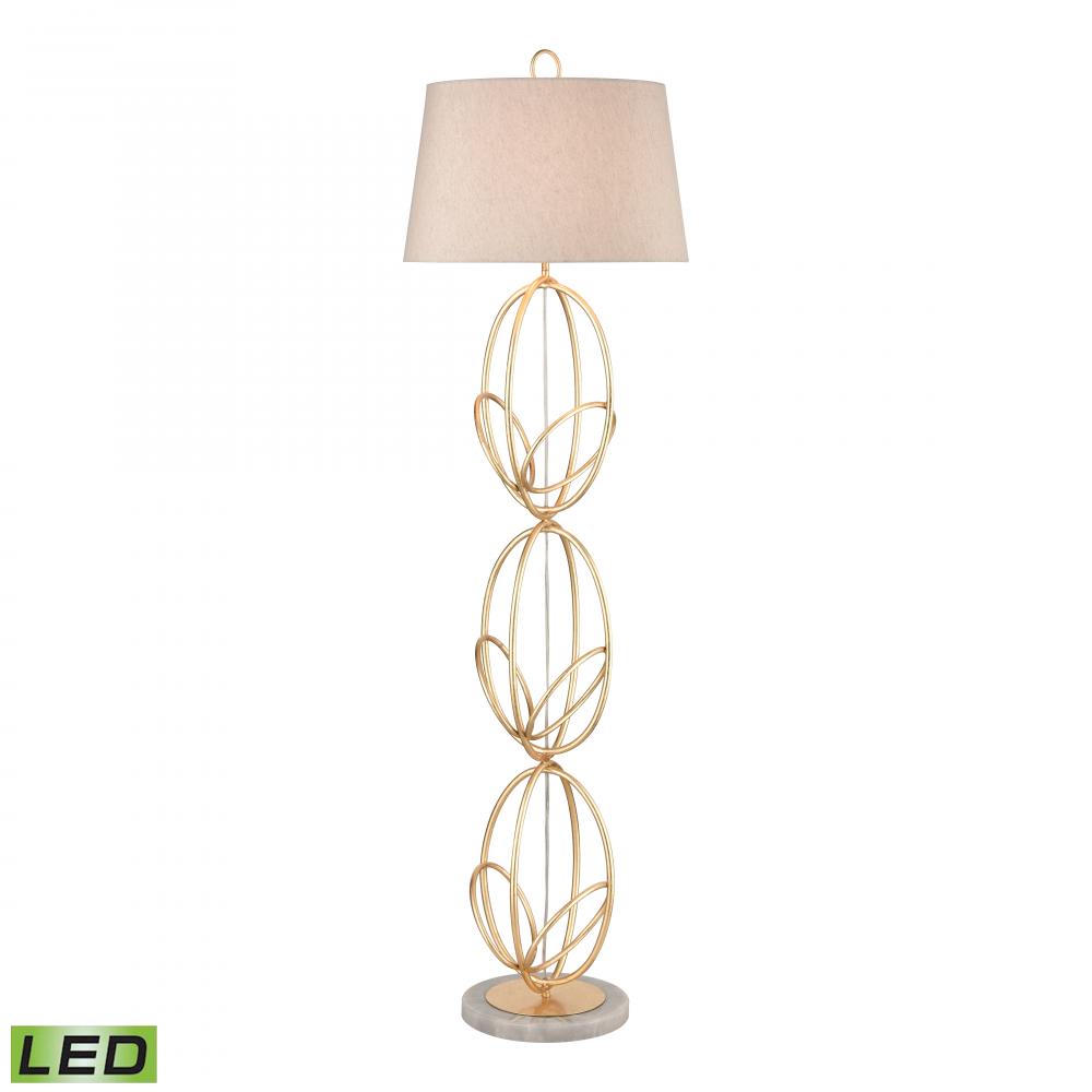 Morely 63&#39;&#39; High 1-Light Floor Lamp - Gold Leaf - Includes LED Bulb