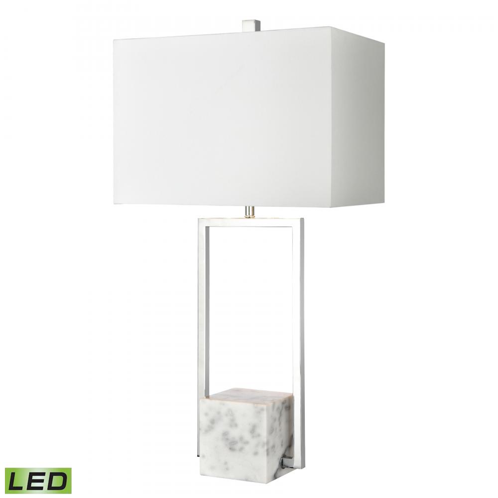 Dunstan Mews 31&#39;&#39; High 1-Light Table Lamp - Chrome - Includes LED Bulb