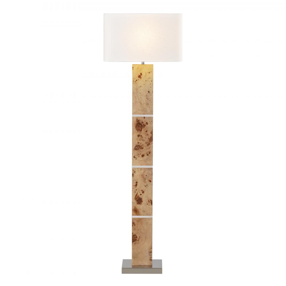 Cahill 63&#39;&#39; High 1-Light Floor Lamp - Natural Burl - Includes LED Bulb