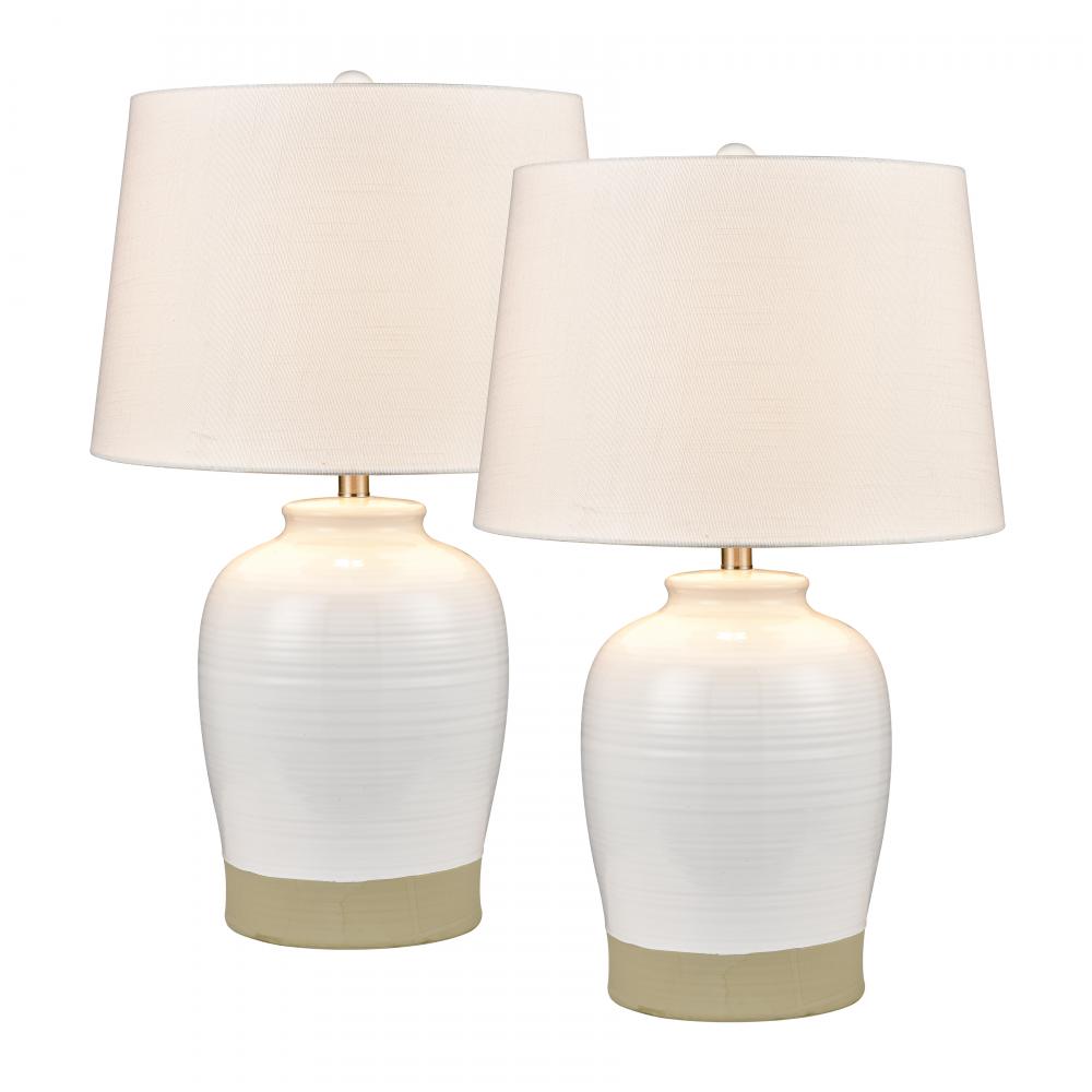 Peli 28&#39;&#39; High 1-Light Table Lamp - Set of 2 White