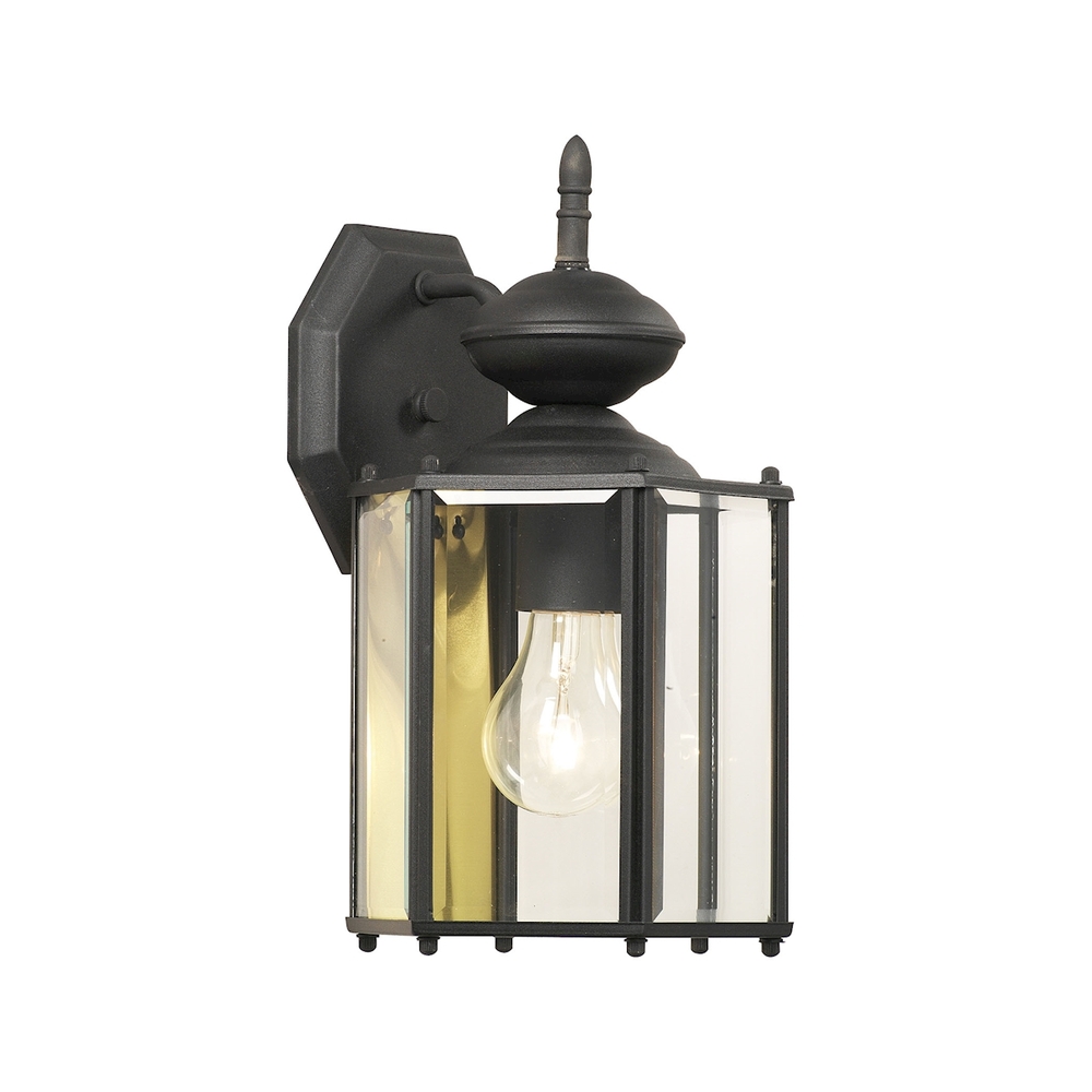 Thomas - Brentwood 13.25&#39;&#39; High 1-Light Outdoor Sconce - Black