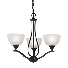 ELK Home 2103CH/10 - Thomas - Bristol Lane 3-Light Chandelier in Oil Rubbed Bronze with White Glass