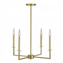 ELK Home 6520-AG-CA - Ray 25.25'' Wide 4-Light Chandelier - Aged Brass