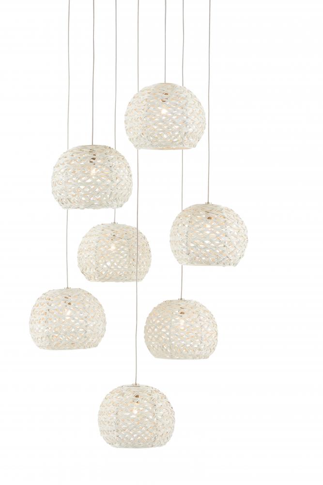 Piero White 7-Light Round Mult