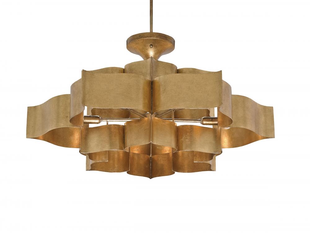 Grand Lotus Large Gold Chandelier