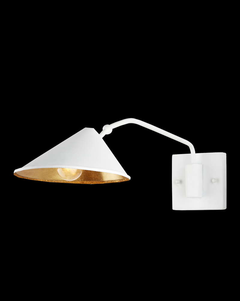 Serpa White Single Swing-Arm Wall Sconce