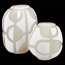 Currey 1200-0814 - Art Decortif White Vase Set of 2