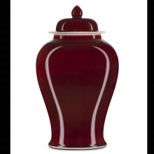 Currey 1200-0686 - Oxblood Large Temple Jar