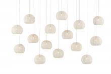 Currey 9000-0913 - Piero White 15-Light Linear Multi-Drop Pendant