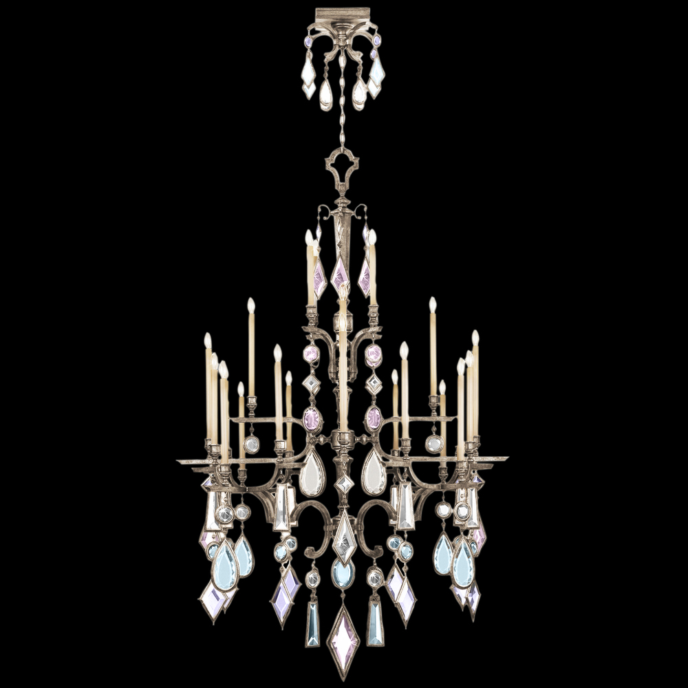 Encased Gems 53&#34;W Round Chandelier