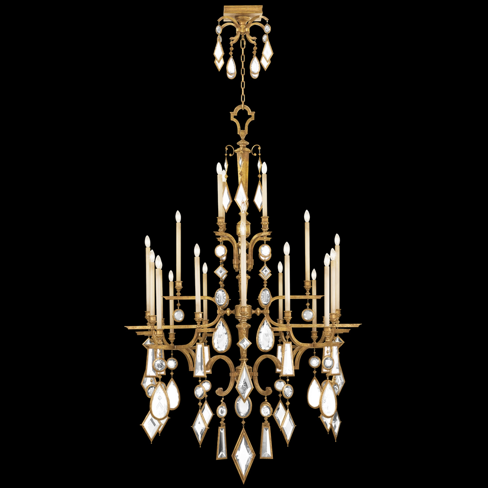 Encased Gems 53&#34;W Round Chandelier