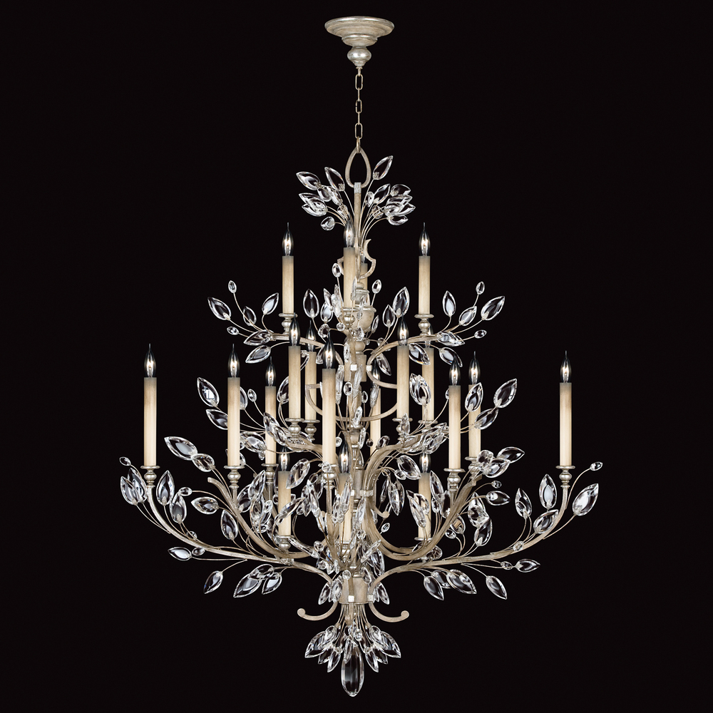 Crystal Laurel 57&#34;W Round Chandelier