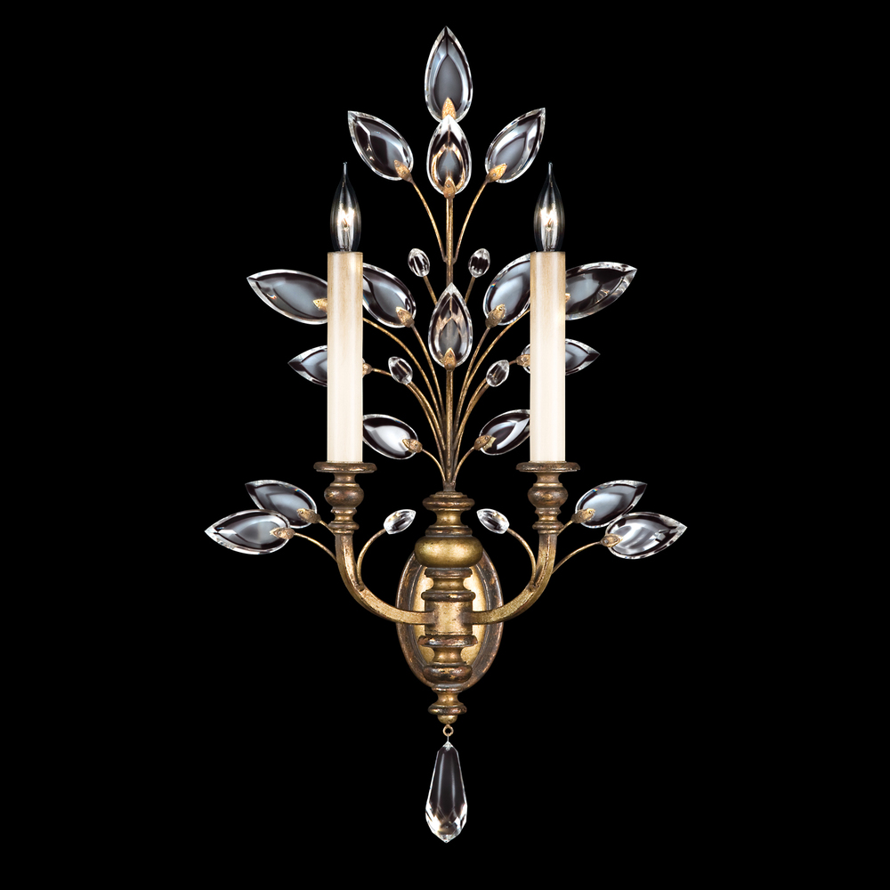 Crystal Laurel 28&#34;H Sconce